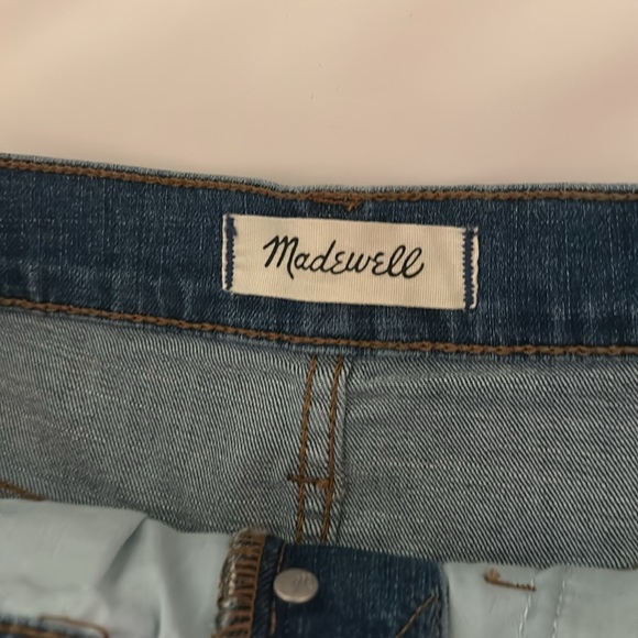 Madewell Women’s High Rise Cut Off Denim Shorts Button Fly Medium Wash Size 27 - Picture 6 of 10